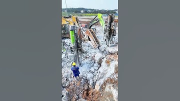 Rock drilling and splitting integrated machine,Installed on the excavator for use #dinglimachinery