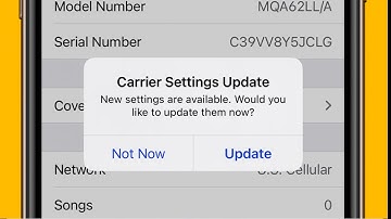 Carrier Settings Update Message On iPhone