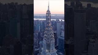 Drone Chrysler Building, New York City