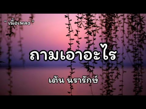 ถามเอาอะไร - เต้น นรารักษ์ [เนื้อเพลง]