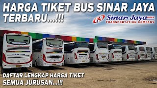 HARGA TIKET BUS SINAR JAYA TERBARU SEMUA JURUSAN