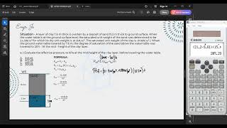 Part I – Effective Stress Problem Clay Beneath Sand with Dropping Water Table  CE Board Exam Review