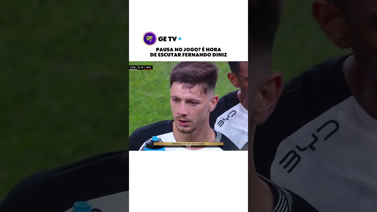 PARADA PARA REIDRATAÇÃO É O MOMENTO DE ESCUTAR FERNANDO DINIZ | #shorts | ge tv