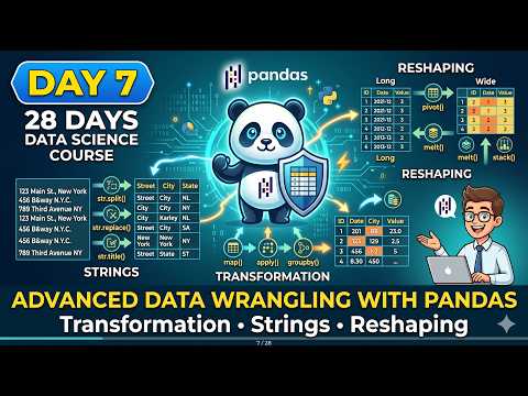 Day 7: Advanced Data Wrangling with Pandas – Transformation, Strings, and Reshaping