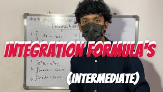 Basic integration formula's intermediate