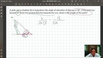 WORDED PROBLEM - LEANING POLE SHADOW