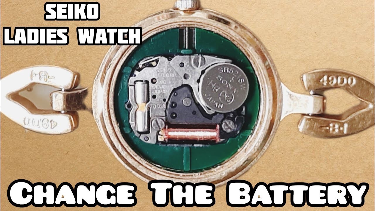 Change The Battery SEIKO Ladies Vintage Watch - YouTube