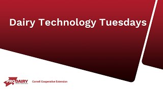 Technology Tuesdays Webinar Series.Technology for Housing and Managing Dairy Calves.