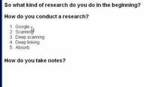 Website Brainstorming -- Research and Take Notes