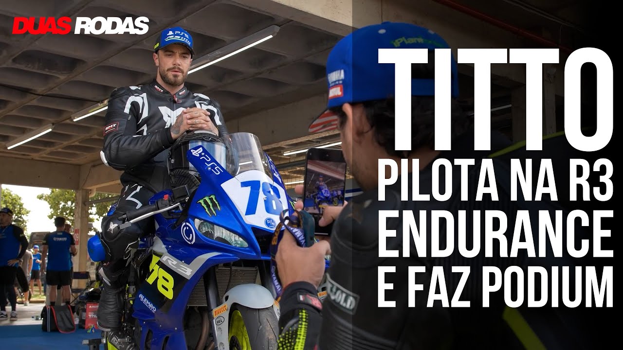 Felipe Titto, embaixador Duas Rodas, pilota Yamaha R3 em prova de endurance e faz podium