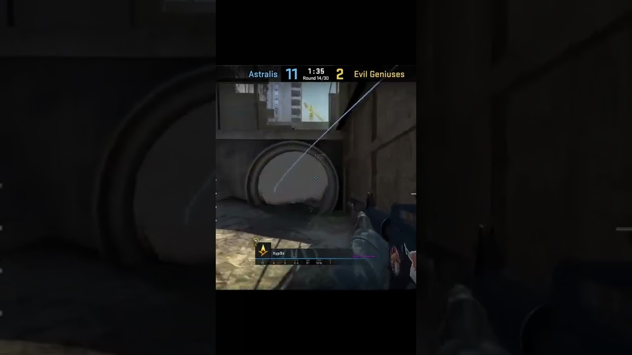 Xyp9x Overpass Monster One Way Smoke (CS:GO Tricks)