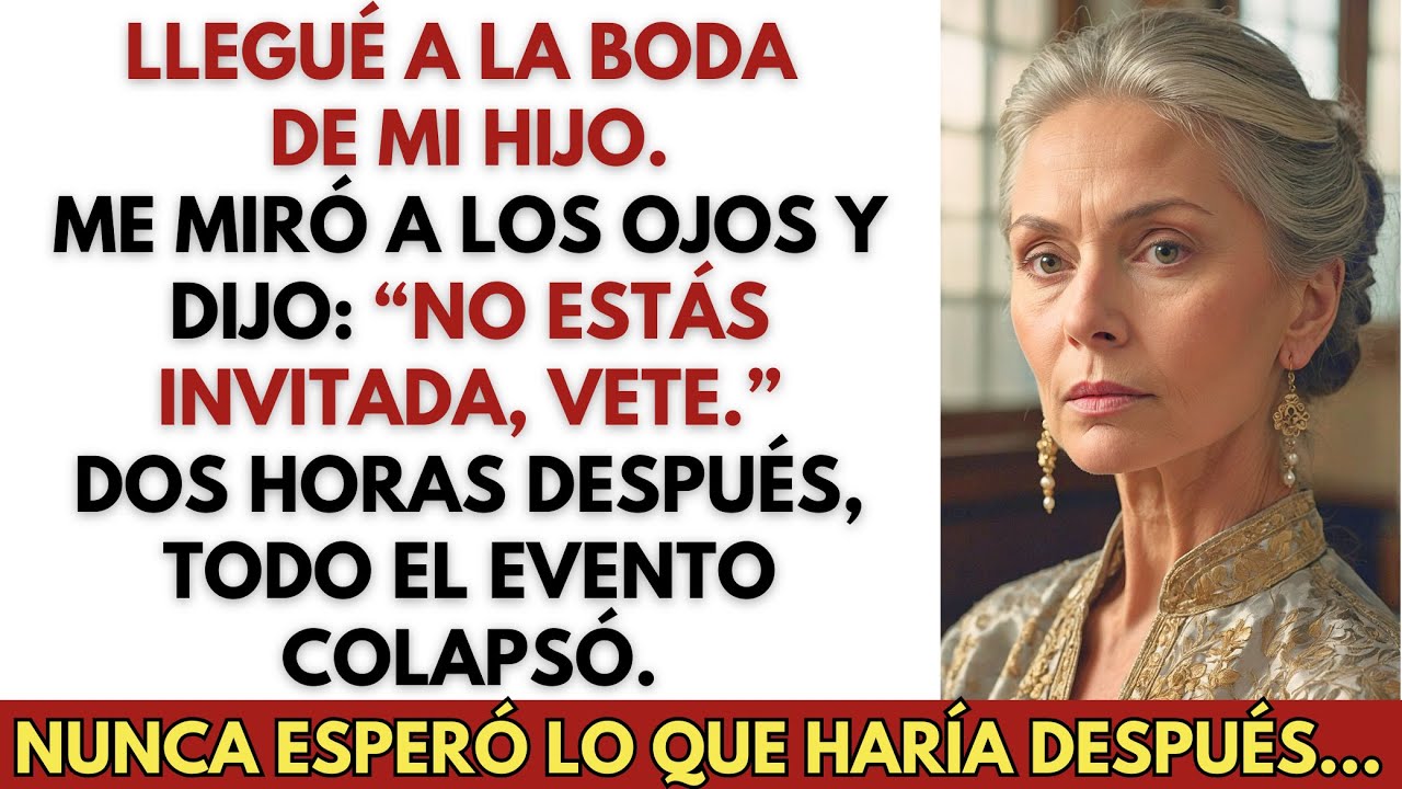 Llegué a la boda, pero mi hijo dijo: “Lo siento, no estabas invitada, ¡vete!”