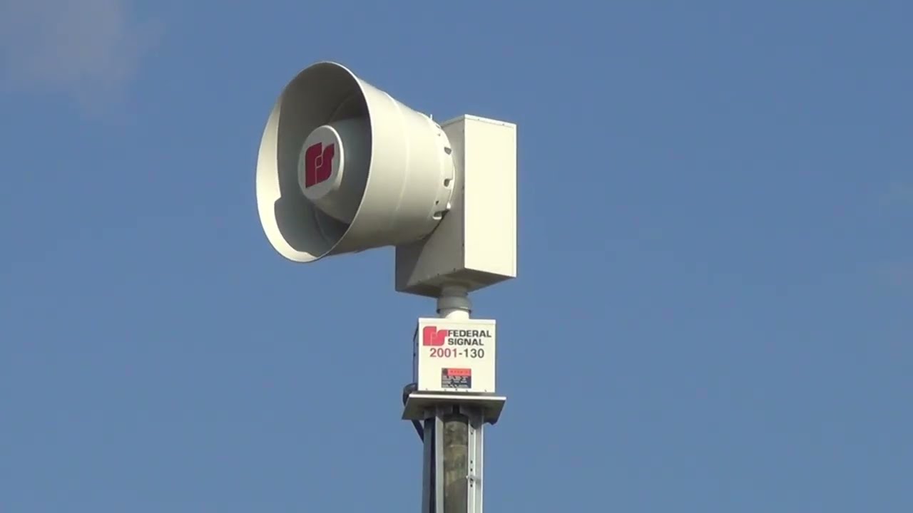 Newly Installed Federal Signal 2001-130 Tornado Siren Test - Alert Signal