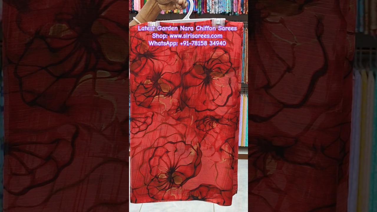 Latest Garden Nara Chiffon Sarees #sirisarees #gardensaree #narachiffonsarees #gardenvarelinizampet