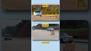 Tesla vs Volvo Emergency Braking Test (Shocking Result!) 😱