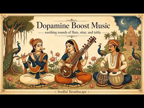 Dopamine Boost Music 🌿 Flute, Sitar & Tabla for Positive Energy, Focus & Deep Relaxation