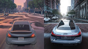 GTA V: 2013 vs 2023 - Side by Side Graphics Comparison - Ray Tracing Graphics Gameplay [PC MODS]