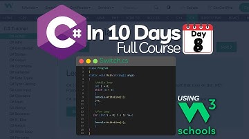 C# Full Course in 10 Days using W3Schools | Day-8 of W3Schools C# Tutorial
