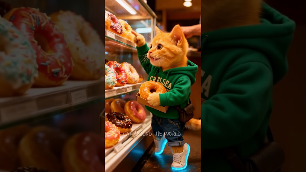 Chelsea Market Cat Adventure in NYC | Adorable Nighttime Vlog