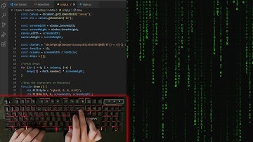 ASMR Programming - Coding Matrix Animation - No Talking