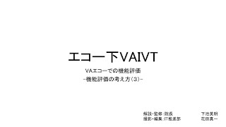 エコー下VAIVT（VAエコーでの機能評価 機能評価の考え方－３）