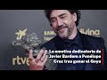 La emotiva dedicatoria de Javier Bardem a Penélope Cruz tras ganar el Goya