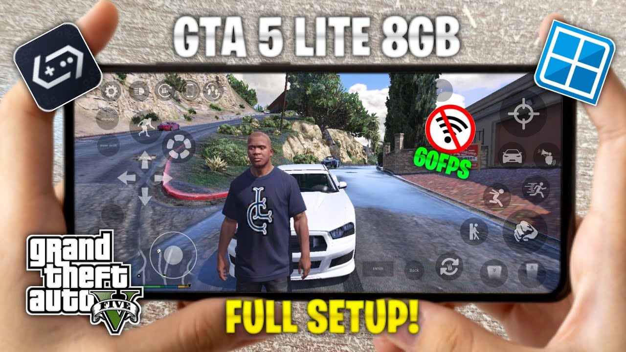 GTA 5 LITE 8GB📲 FULL SETUP ON ANDROID LOW END DEVICE🚀 | USING WINLATOR/GAMEHUB GAMEPLAY🔥