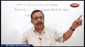 Unit-5-Education&Career-C-They Literally Build the Nation-8th English | AP&TS Syllabus | Live Video