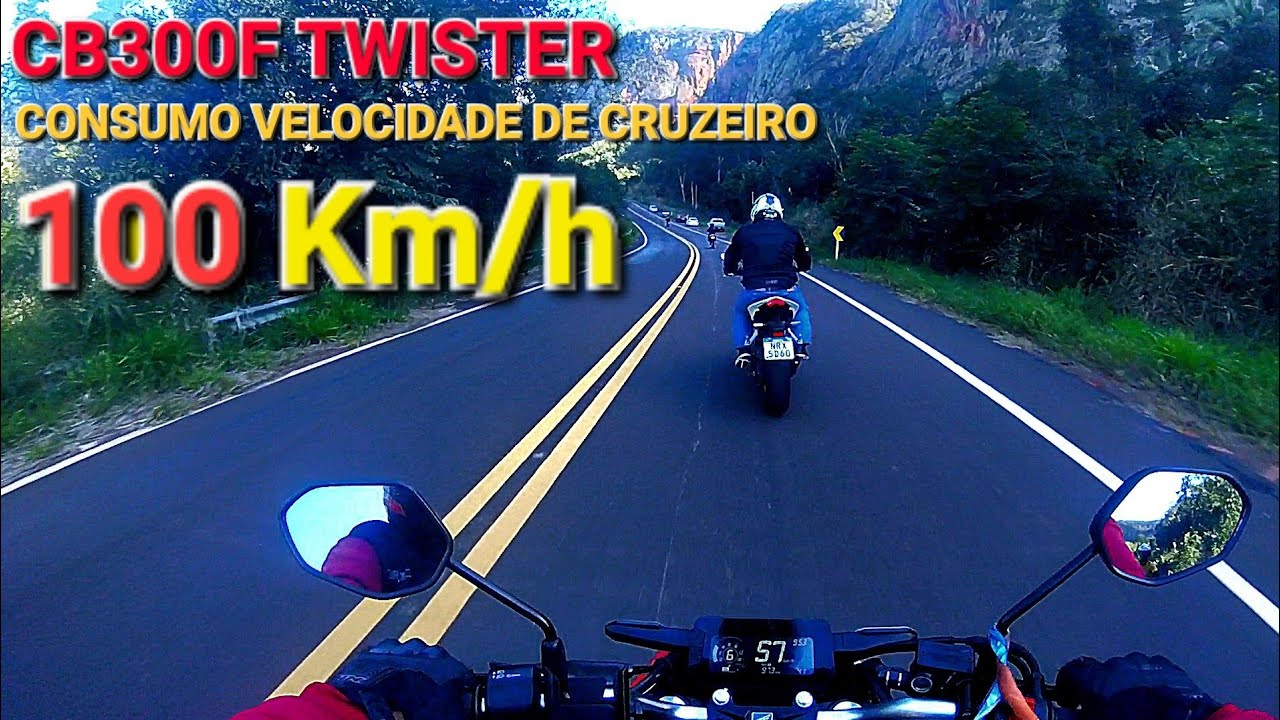 CB300F TWISTER CONSUMO NA ESTRADA A 100 KM POR HORA