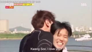 Kang Gary & Lee Kwang Soo Hug & Kiss Each Other  - RMM