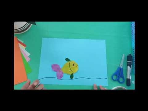 Video Tạo hình làm tranh đàn cá từ lá cây MG 5-6 tuổi. cô... - youtube