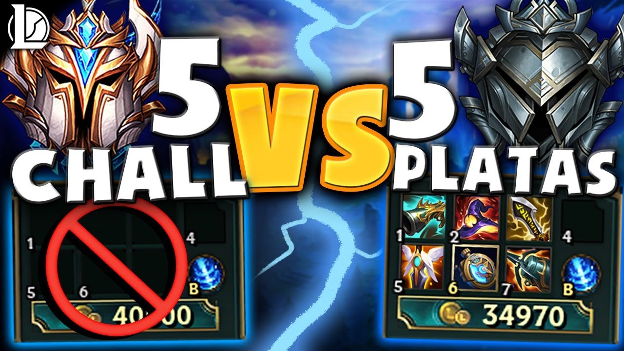 ❌ ¿PUEDEN 5 PLATAS GANAR A 5 CHALLENGERS SIN OBJETOS HASTA MINUTO 20? RETO 1000% IMPOSIBLE