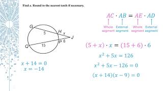 10.7 Special Segments in Circles
