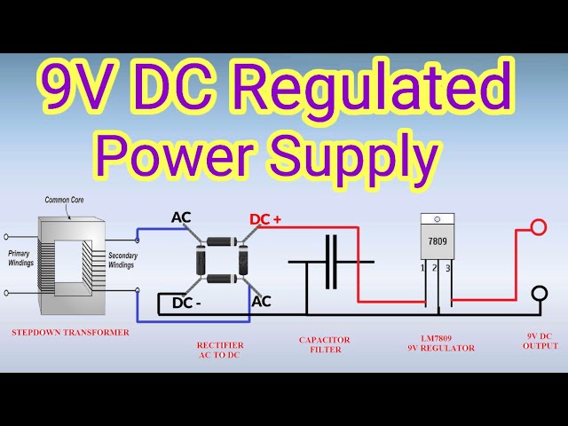 9v Regulated Power Supply Circuit Using Transistors And Zener