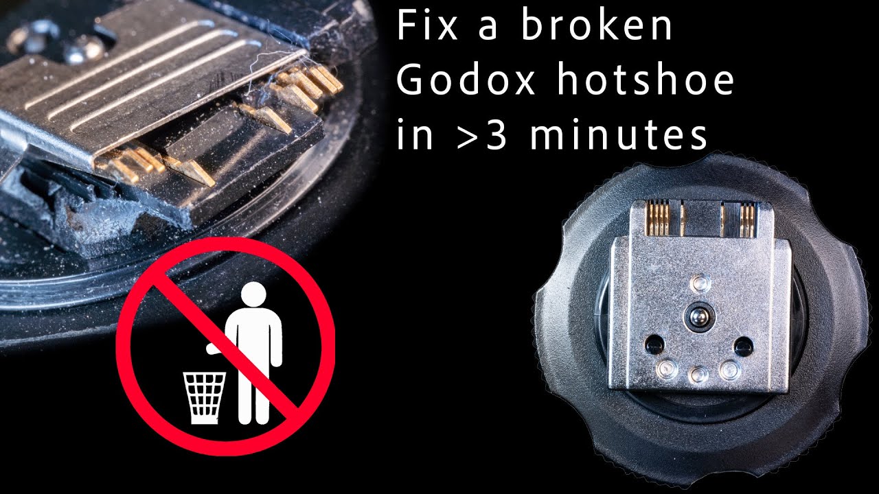How to replace and upgrade a Godox speedlight hotshoe in less than 3 minutes