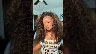 30-Second Highlight Half Wig Install 😍✨ You NEED This!#halfwig #burmesecurly #shorts