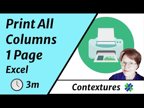 Fit All Excel Columns On One Printed Page Youtube