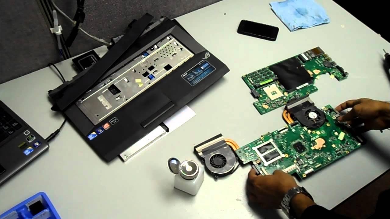 REPAIR ASUS A455L CORE I7 PERBAIKI MATI TOTAL KENA AIR - YouTube