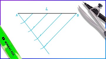 How to divide a line into equal parts.