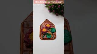 handmade clay lotus flower jewellery making process 💖 পদ্ম ফুলের গহনা  #lizakarati #handmadejwellery