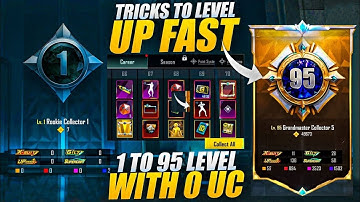 HOW TO LEVEL UP FAST IN NEW COLLECTION FEATURE IN PUBG MOBILE | LEVEL UP FAST 1 TO 95 NEW TRICKS