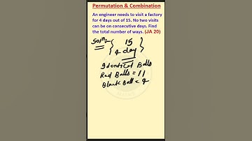 4 Days Out of 15… No Consecutive Days 😳 | JEE P&C Short Trick! #jeeadvancedmaths #jeepyq  #jee2026