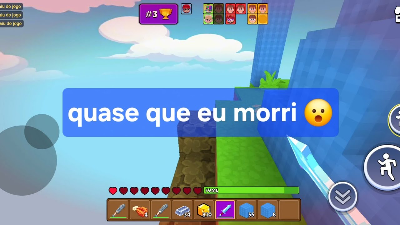 Eu quase que eu morri guerra de cama do Minefun.io