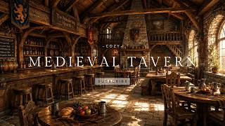 The Wandering Hearth 🔥 Cozy Medieval Tavern Ambience | Crackling Fireplace & Warm Tavern Sounds