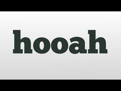hooah meaning and pronunciation