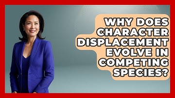 Why Does Character Displacement Evolve In Competing Species? - Explaining Ecology