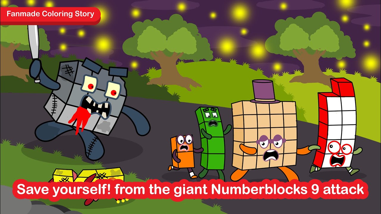 Save yourself! from the giant Numberblocks 9 attack | Numberblocks ...