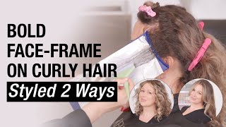 Bold Face-Frame Highlights On Curly Hair Styled Two Ways Blonding Color Tutorial Kenra Color