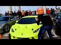 1000hp twin turbo lamborghini gets kicked out of  cars and coffee for revving