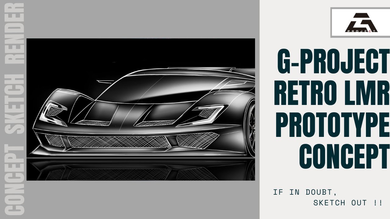 g project retro le mans racing prototype 3 concept car sketch render æ±½è»æ¦å¿µéå¯« youtube youtube